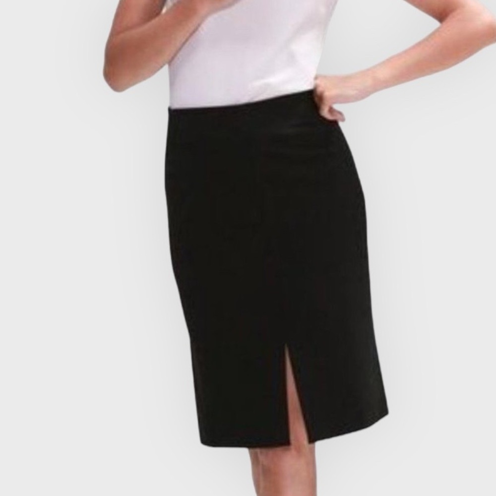 M.M. Lafleur Knee Length Skirt with Split Professional Business Classic
